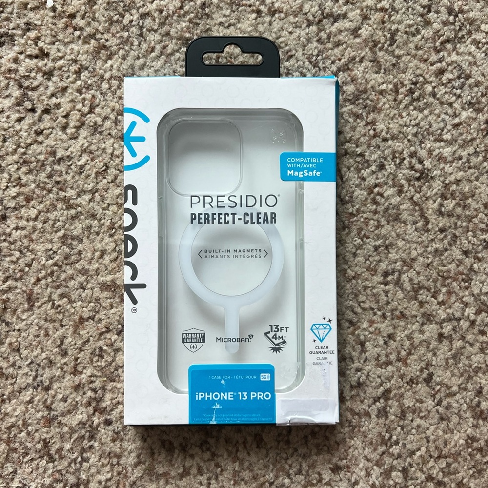 SPECK Presidio Perfect Clear iPhone 13 Pro case w/ MagSafe